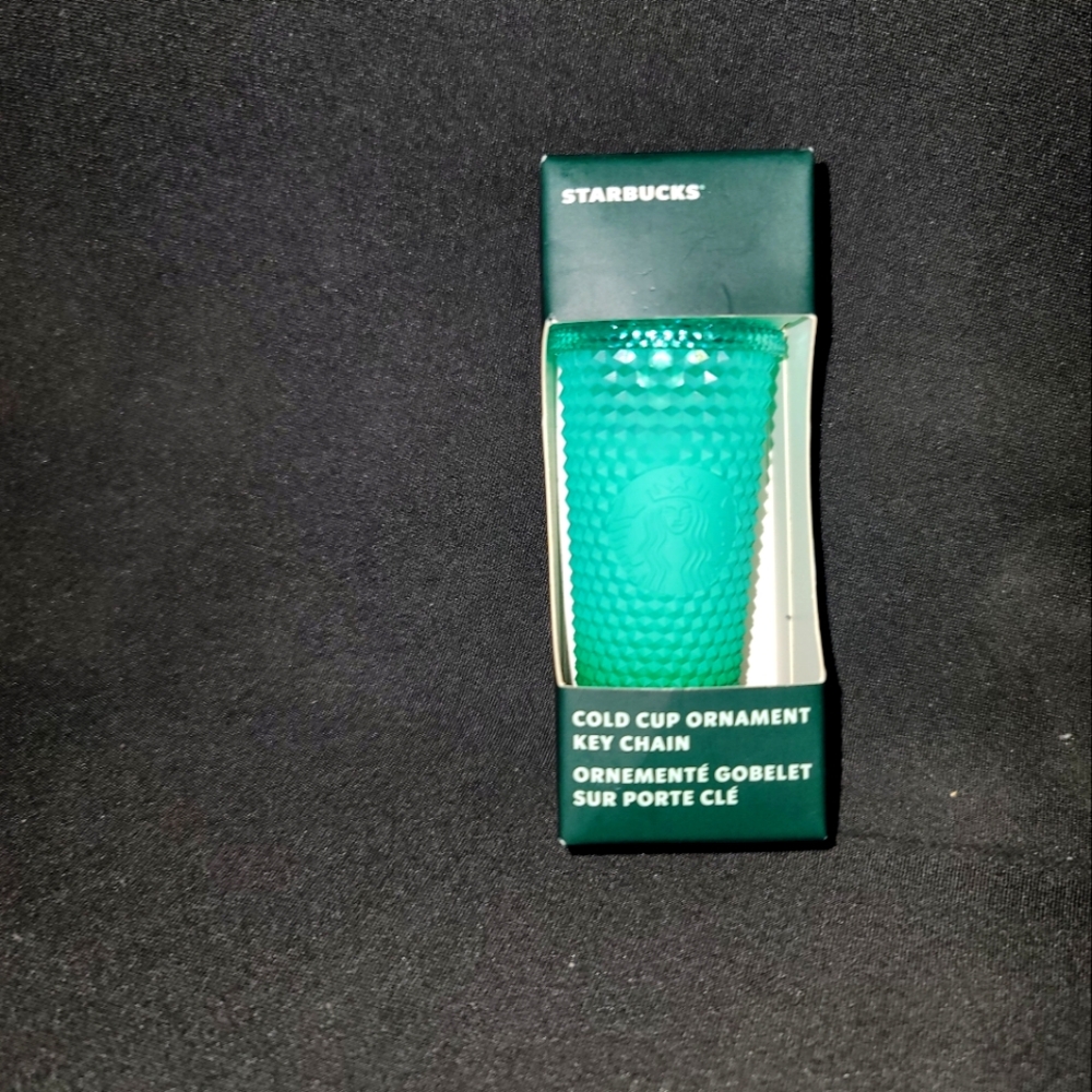 Starbucks Teal Cold Cup Ornament Key Chain